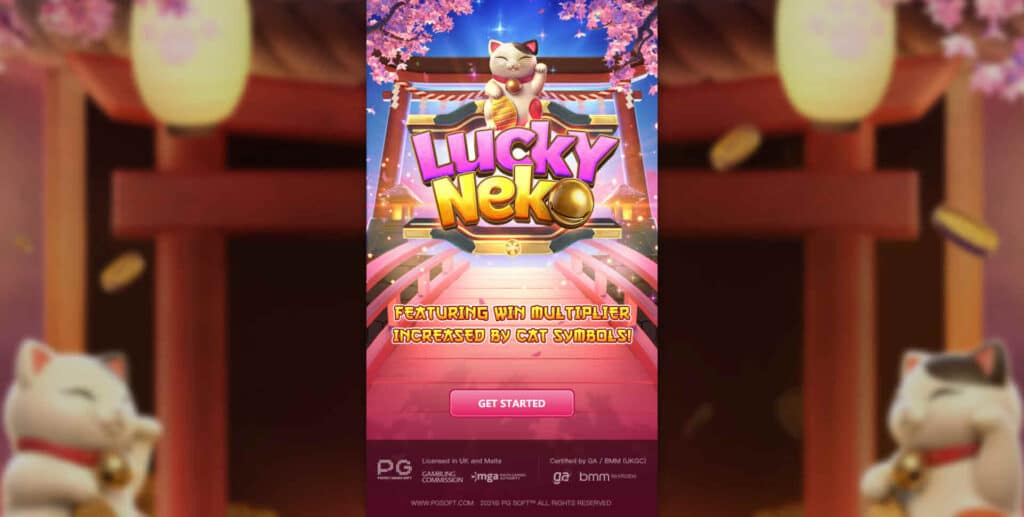 รูปแบบธีมของเกมสล็อต Lucky Neko